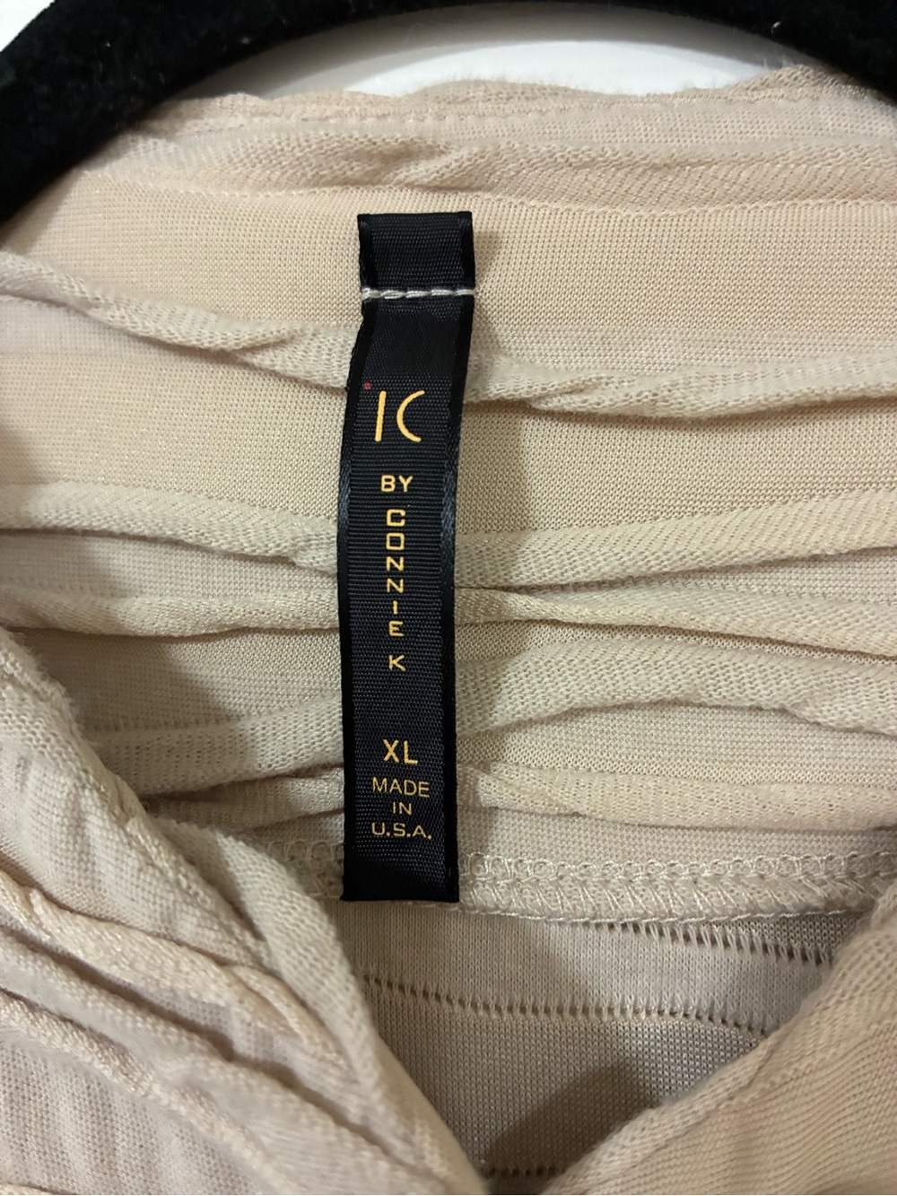 IC by Connie K Beige Layered Texture Top - Picture 3 of 3